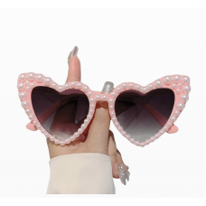 Sunglasses Heart - Pearl Pink